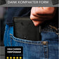 Kronenschein Slim Wallet mit Münzfach & RFID Schutz Schwarz-Glatt