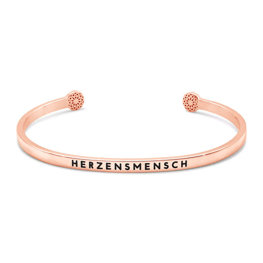 Simple Pledge "Herzensmensch" Armreif - Rosegold