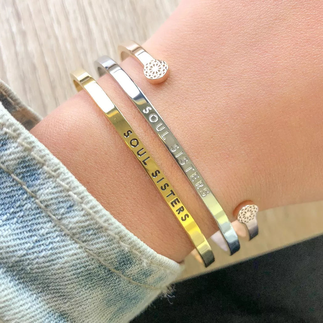 Simple Pledge "Soul Sisters" Armreif - Rosegold - Blind