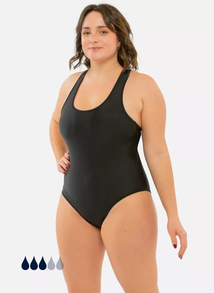 Sorio® Menstruationsschwimmbadeanzug Lola – Komfortable Bademode - Größe S