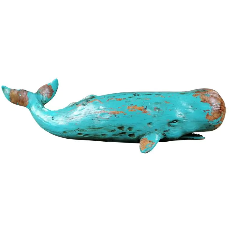 MichaelNoll Handbemalte Walfigur