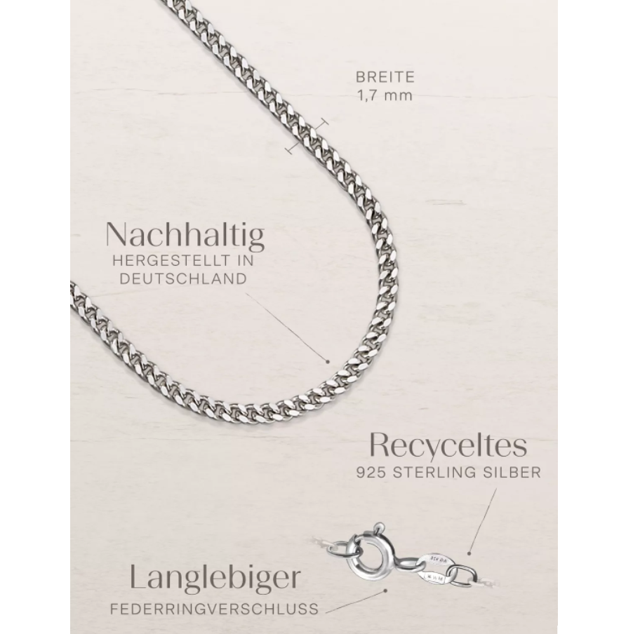 Modabilé Panzerkette Damen Silber