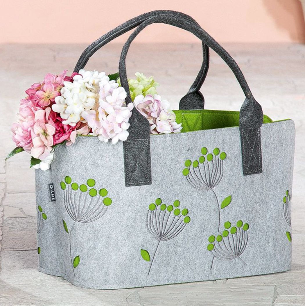 Gilde Filztasche Dillblüte 41 cm