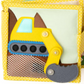 Jolly Designs Mein Erster Bagger - 6 Seiten Mini Quiet Book