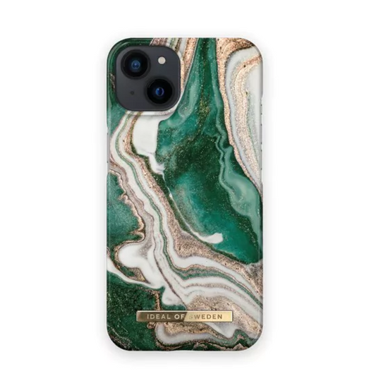 IDEAL OF SWEDEN Handyhülle -  Golden Jade Marble - iPhone 13/14
