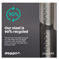 Dopper Steel Wasserflasche - 800 ml Edelstahl