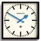 Newgate Wanduhr Square mit blauen Zeigern
