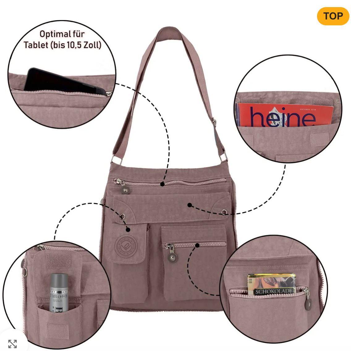 Bag Street Handtasche - dunkel-Rosa
