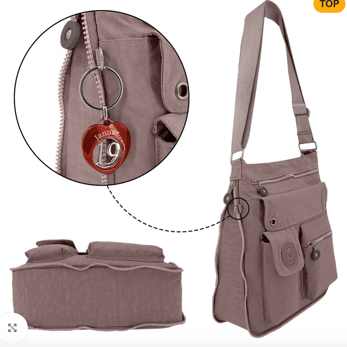 Bag Street Handtasche - dunkel-Rosa