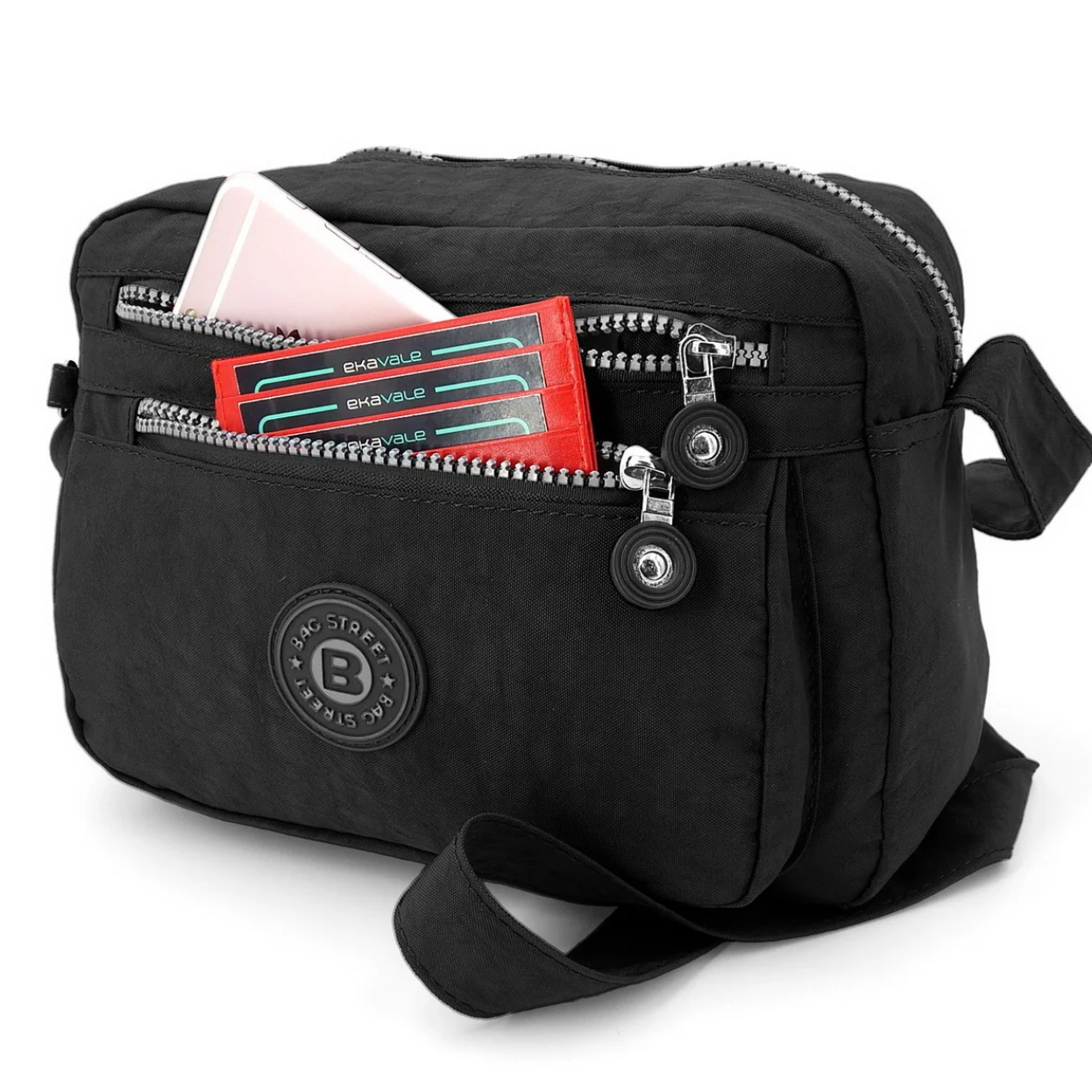 Bag Street Kleine Umhängetasche - Schwarz