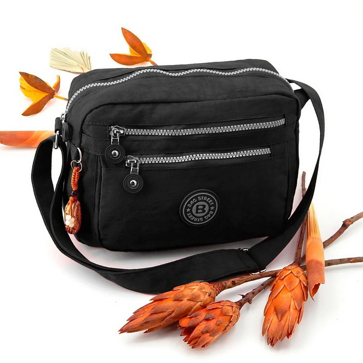 Bag Street Kleine Umhängetasche - Schwarz