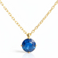 namana Halskette – 925er Silber vergoldet mit blauem Zirkonia