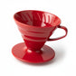 HARIO V60 VDR-02R Kaffee-Tropfer 02 – Rot, 1–4 Tassen