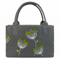 GILDE Filztasche Dillblüte Dunkelgrau 41x28x26 cm Einkaufstasche Filz reißfest