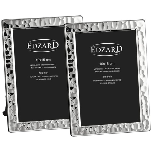 Edzard 2er Set Pavia Fotorahmen 10x15cm versilbert