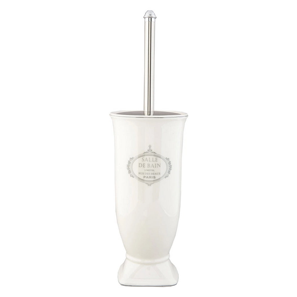 Clayre & Eef WC-Bürste mit Halter (Ø 12 x 26 cm) – Rustikales Badzubehör aus Keramik