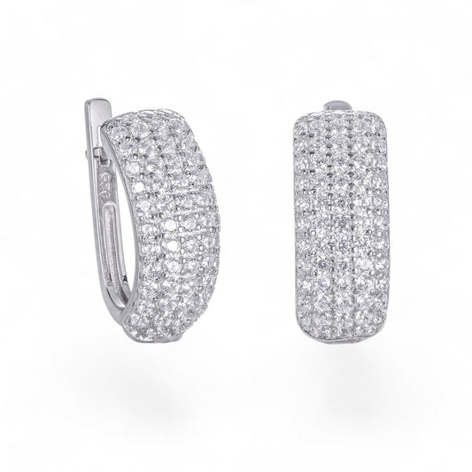 Namana 925 Sterling Silber Creolen mit Zirkonia-Edelsteinen