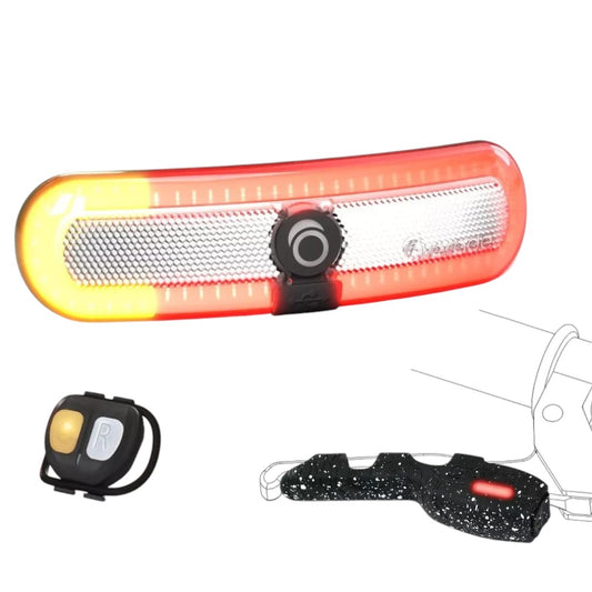 Overade Turn-Licht Delux für Fahhrad, Helm , Roller mit Fernbedienung und Bremslicht