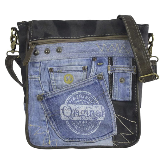 Sunsa Damen Messenger Tasche - blau