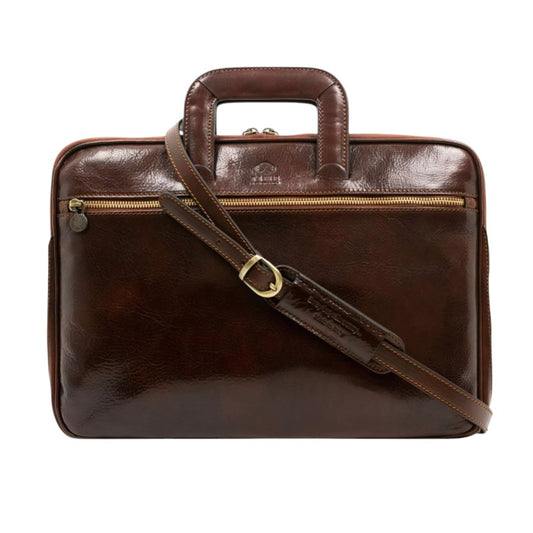 Time Resistance Leder Aktentasche "Brave New World"