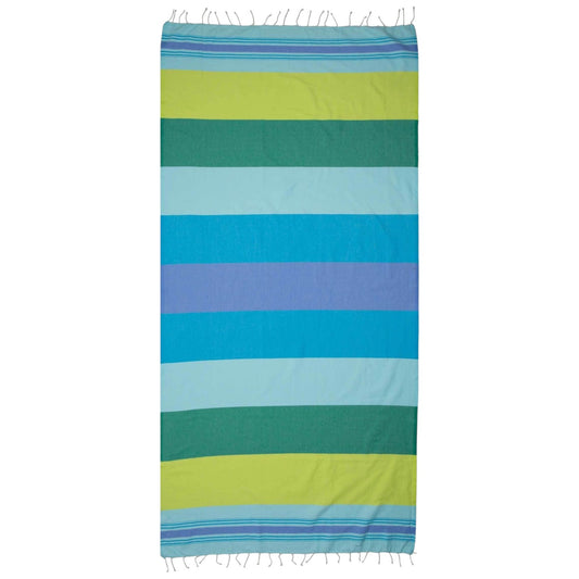 ZusenZomer Fouta Hammam Strandtuch CASABLANCA – 100x190 cm – Grün Blau