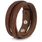 Simaru Nieten Lederarmband dunkelbraun