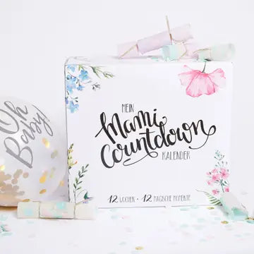 Mami Countdown Kalender - Geschenkset für werdende Mamas