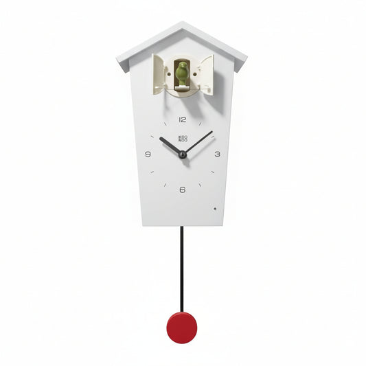 KOOKOO Birdhouse Kuckucksuhr – Modernes Design, Weiß