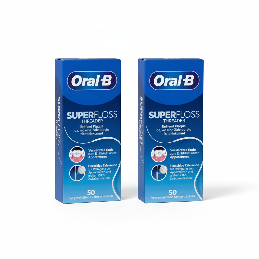 Oral-B Superfloss Zahnseide – 2×50 vorgeschnittene Fäden