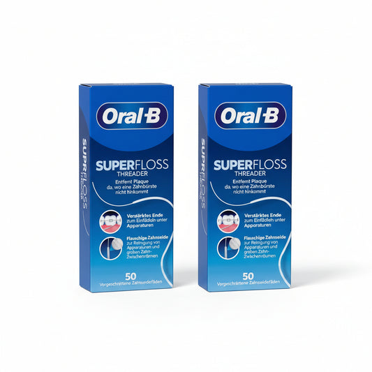 Oral-B Superfloss Zahnseide – 2×50 vorgeschnittene Fäden