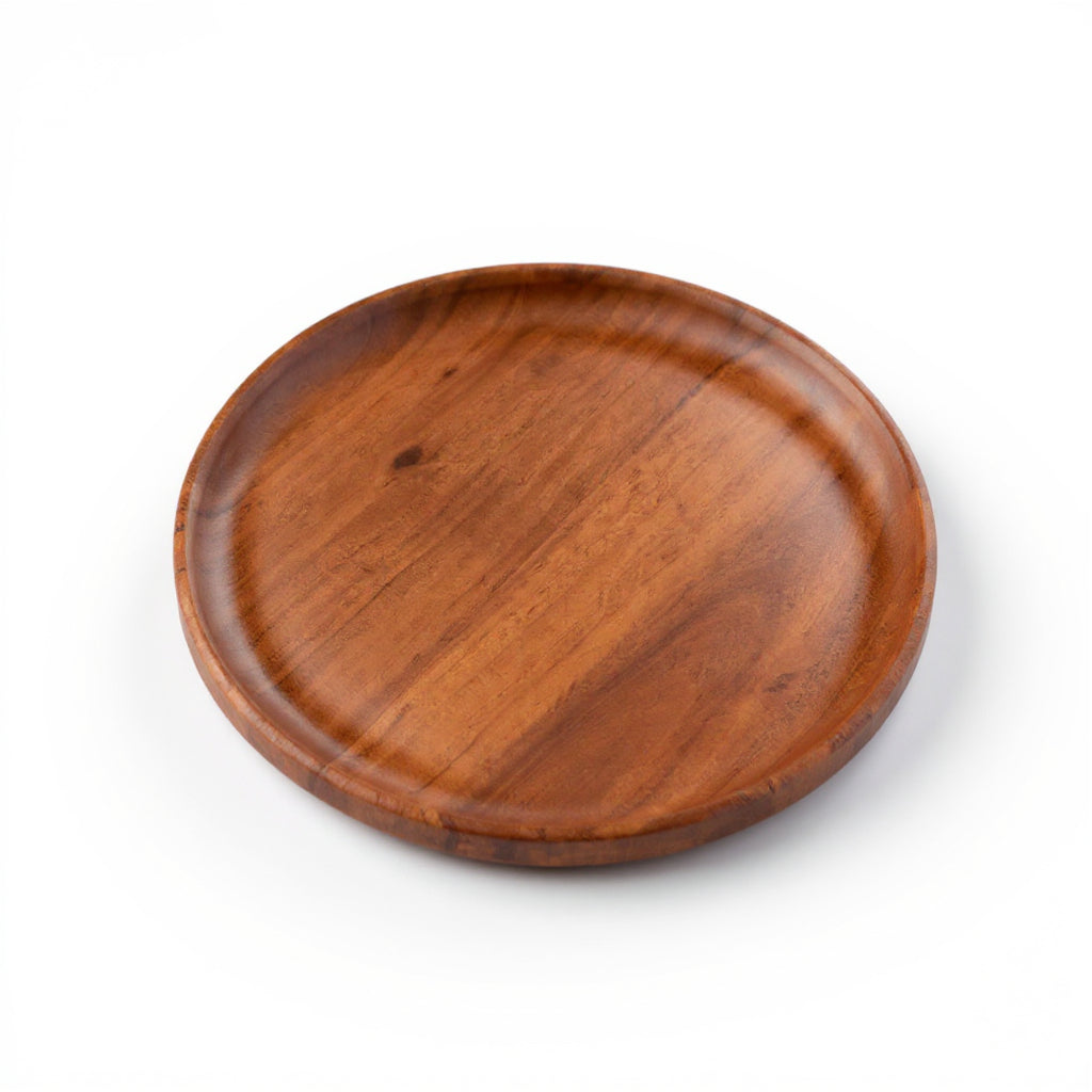 Decorasian Holzteller rund 30 cm – 4er Set