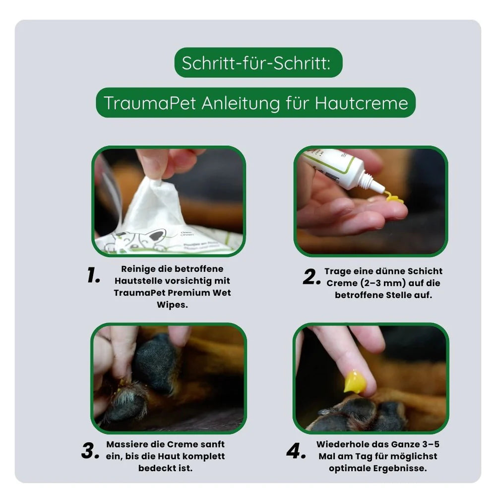 TraumaPet Hautcreme mit kolloidalem Silber & Bienenwachs für Tiere, 15 ml