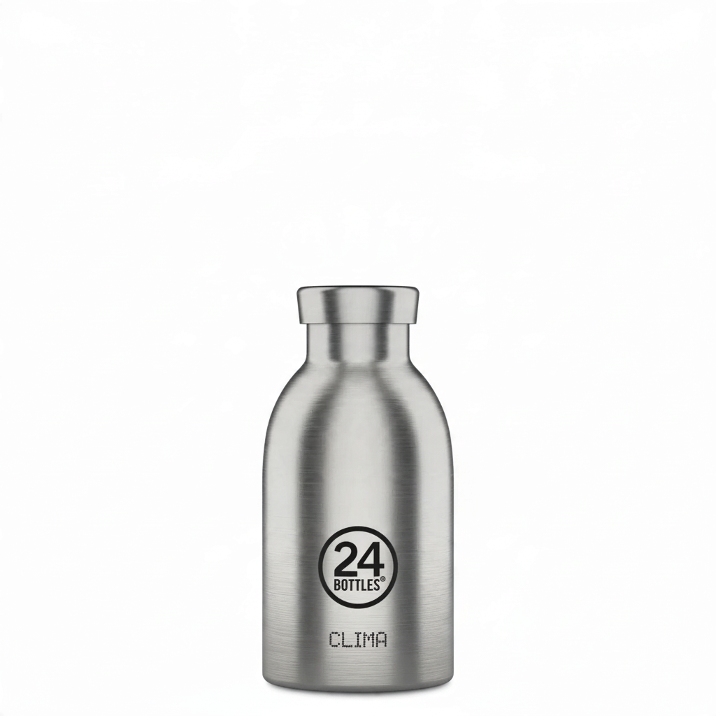 whb-superb 24Bottles Clima Thermosflasche aus gebürstetem Edelstahl mit 330 ml Fassungsvermögen