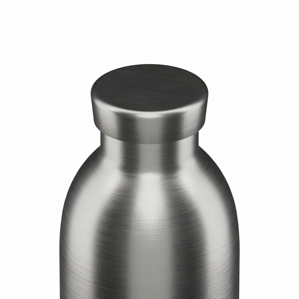 whb-superb 24Bottles Clima Thermosflasche aus gebürstetem Edelstahl in Silber, 330 ml Fassungsvermögen
