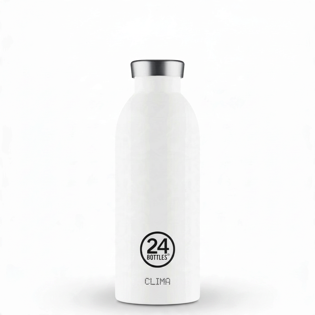 whb-superb 24Bottles Clima Thermosflasche in Ice White aus Edelstahl mit 500ml Fassungsvermögen