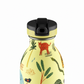 whb-superb 24Bottles Kids Trinkflasche 500ml aus Edelstahl mit Jungle Friends Motiv und praktischem Strohhalm
