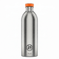 whb-superb 24Bottles Urban Trinkflasche aus gebürstetem Edelstahl mit 1000ml Fassungsvermögen und orangefarbenem Deckel