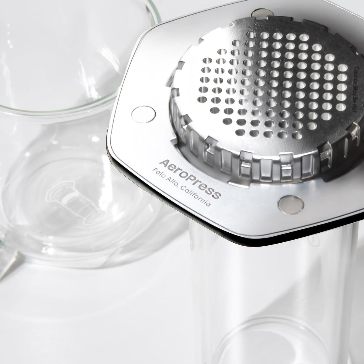 whb-superb AeroPress Premium Kaffeepresse aus Borosilikatglas und Edelstahl mit präzisem Filterdeckel