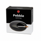 whb-superb Balvi Pebble Aschenbecher aus schwarzem Melamin mit Schiebedeckel in der Produktverpackung