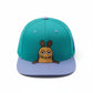 whb-superb Baseballkappe in Türkis und Flieder mit detailreichem Maulwurf-Stickmotiv auf der Vorderseite
