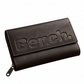 whb-superb Bench Wonder Geldbörse aus schwarzem Leder im XXL-Format mit geprägtem Logo und Druckknopfverschluss