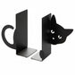whb-superb Balvi Buchstützen Set Hidden Cat in Schwarz aus Metall mit verspieltem Katzen-Design für Bücherregale