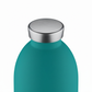 whb-superb 24Bottles Clima Isolierflasche in Stone Atlantic Bay aus Edelstahl mit silbernem Schraubverschluss