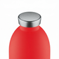 whb-superb 24BOTTLES Clima Thermosflasche in Stone Hot Red aus Edelstahl mit silbernem Verschluss