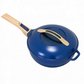 whb-superb COOKUT 8-in-1-Pfanne in Saphirblau mit Holzgriff und Glasdeckel, 24 cm Durchmesser