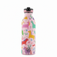 whb-superb 24Bottles Edelstahl Trinkflasche 500ml mit buntem Einhorn-Muster und Strohhalm in Magic Friends Stone
