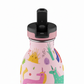 whb-superb 24Bottles Kinder Trinkflasche aus Edelstahl in Magic Friends Stone mit Strohhalm und Einhorn-Motiv