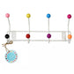 whb-superb Rex London Gumball Wandhaken mit 8 bunten Gummikugeln an weißem Metallgestell für Flur und Kinderzimmer