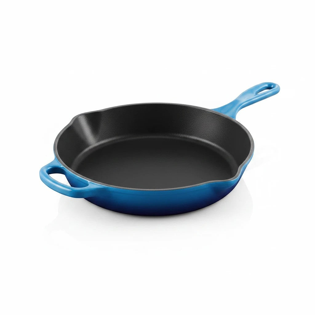 whb-superb Gusseisen-Bratpfanne 26 cm in Azure mit Antihaftbeschichtung, ideal für Induktion und Schmoren.