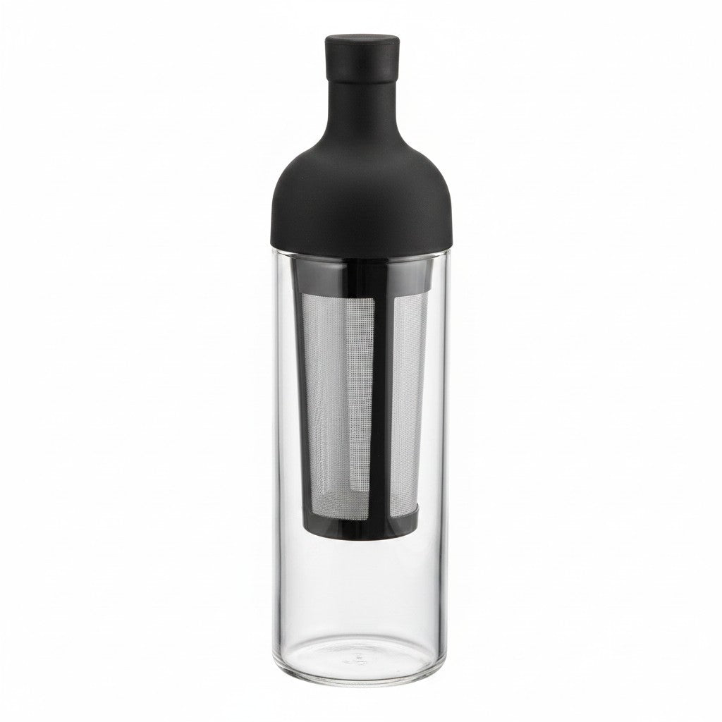 whb-superb Hario Cold Brew Kaffeebereiter aus Glas mit schwarzem Filter und Deckel, 650 ml Fassungsvermögen
